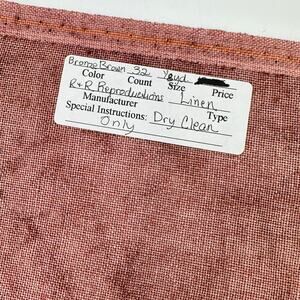 R & R Reproductions 32ct Cross Stitch Linen Fabric in Bronze Brown 17" x 13.5"
